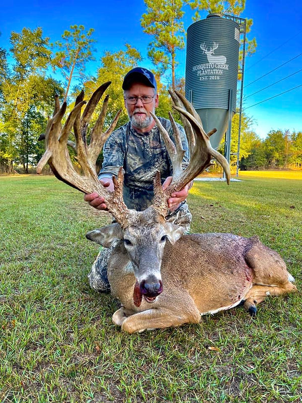 Trophy whitetail buck harvested at Mosquito Creek Plantation Florida