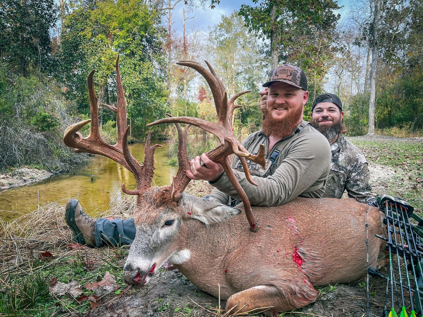Hunters with harvested whitetail deer in Florida
